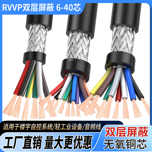 蓝业纯铜信号软电缆线