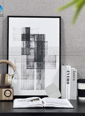 家居装饰品书桌摆件样板房间桌面摆饰复古耳机音响组合装饰画套装