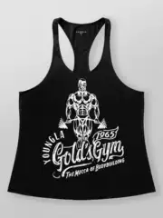 Summer American YLA Tank Top Men's Gym Muscle Fit Vintage Base Layer Outdoor Running Sleeveless Shirt Trendy