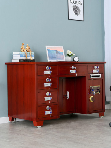 指纹抽屉保险桌财务桌市场收银桌