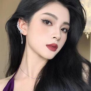 小份心碎 气质轻奢高级设计感小众耳环耳骨夹2024新款耳钉女耳饰