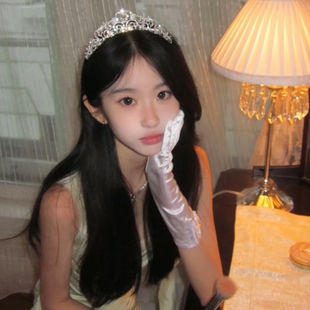 公主请开心 皇冠头饰生日氛围感拍照道具饰品女ins风水钻发箍成人