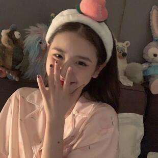 人间水蜜桃 超萌可爱宽边洗脸专用发带式发箍加宽头箍女2025新款