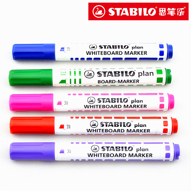 stabilo思笔乐 Plan 641 白板乐马克笔 白板笔方圆头 可擦德国