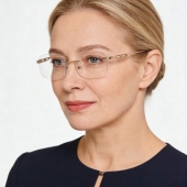 2026新款 钛合金老花眼镜大框无框变色老花镜商务超轻弹放大阅读镜