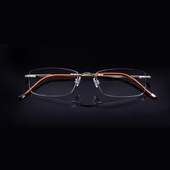 钛架无框老花镜男女超轻便携老光眼镜抗疲劳老光远视眼镜放大镜阅