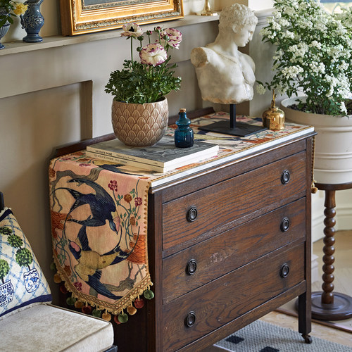 偏爱集复古美式中式流苏桌旗