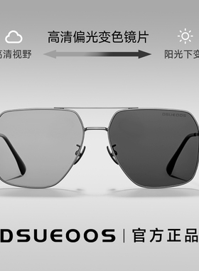 高端超轻偏光变色太阳镜日夜两用