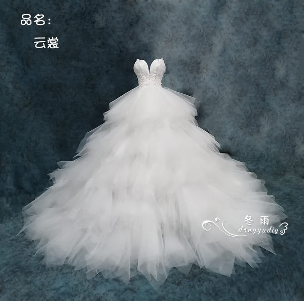 冬雨diy手工四分3分bjd婚纱娃娃