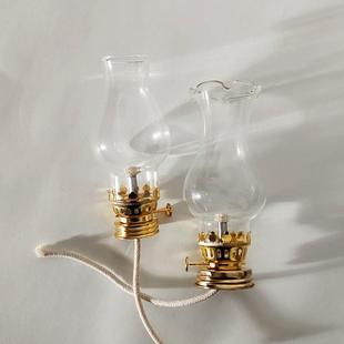 自制酥油灯煤油灯油芯配件水火灯头配件拜神供佛灯28玻璃32灯罩