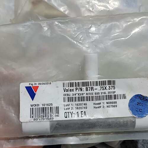 议价VELAX管件，异径三通，3/4*3/8三通13个，3/4正