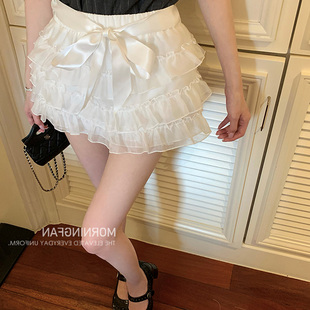 That」蛋糕短裙裤 Like 假两件开叉网纱长裙 Just 「And