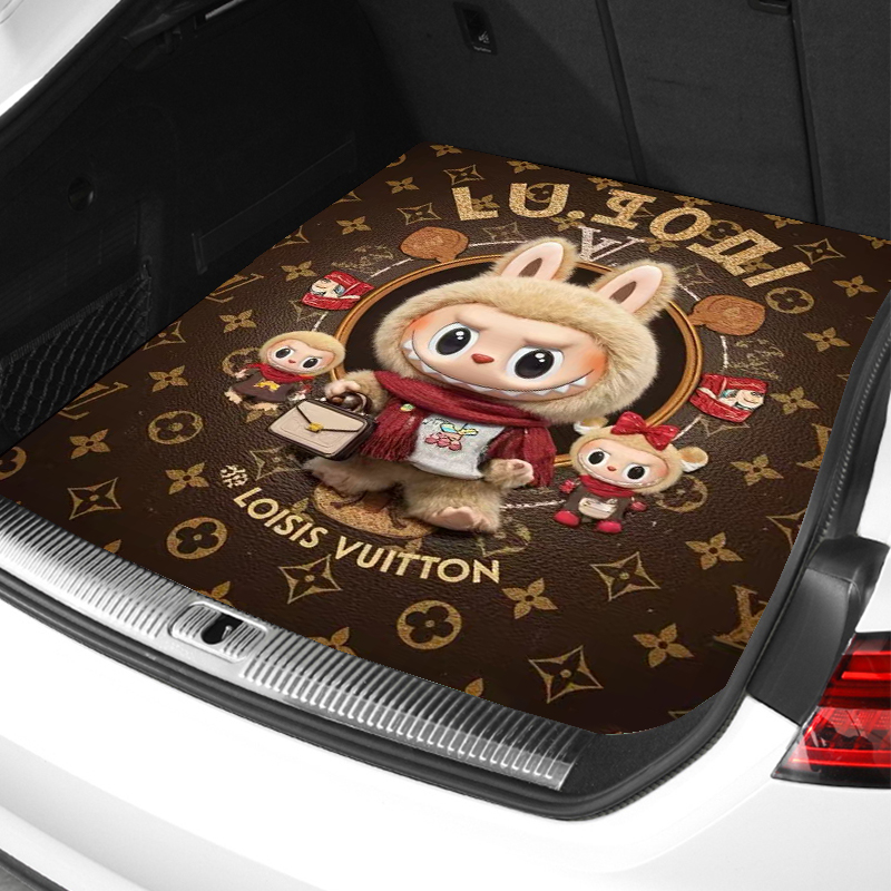 卡通后备箱垫保护垫女专用于特斯拉比亚迪宝马奔驰理想汽车尾箱垫