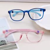 10岁儿童眼镜框男女童无镜片学生无度数平光眼镜框架方框软腿框