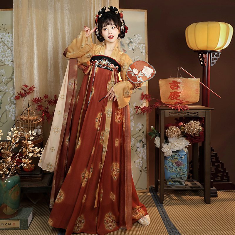 唐制齐胸古装汉服中国风套装