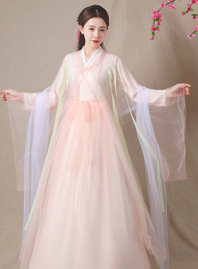 白浅汉服三生三世十里桃花同款古装轻纱款汉服仙女演出中国风飘逸