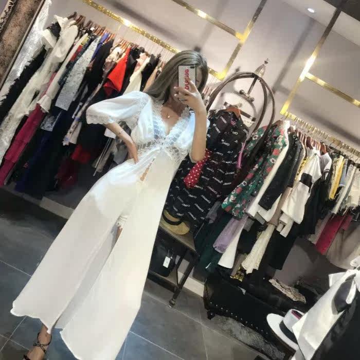 夏季小衫2019很仙的上衣显瘦雪纺性感蕾丝衫拼接防晒衫女长款潮女|msdalam kategori Butik wanita / wanita, pakaian - dari Buy2taobao.com untuk memberikan perkhidmatan ejen Taobao profesional membeli