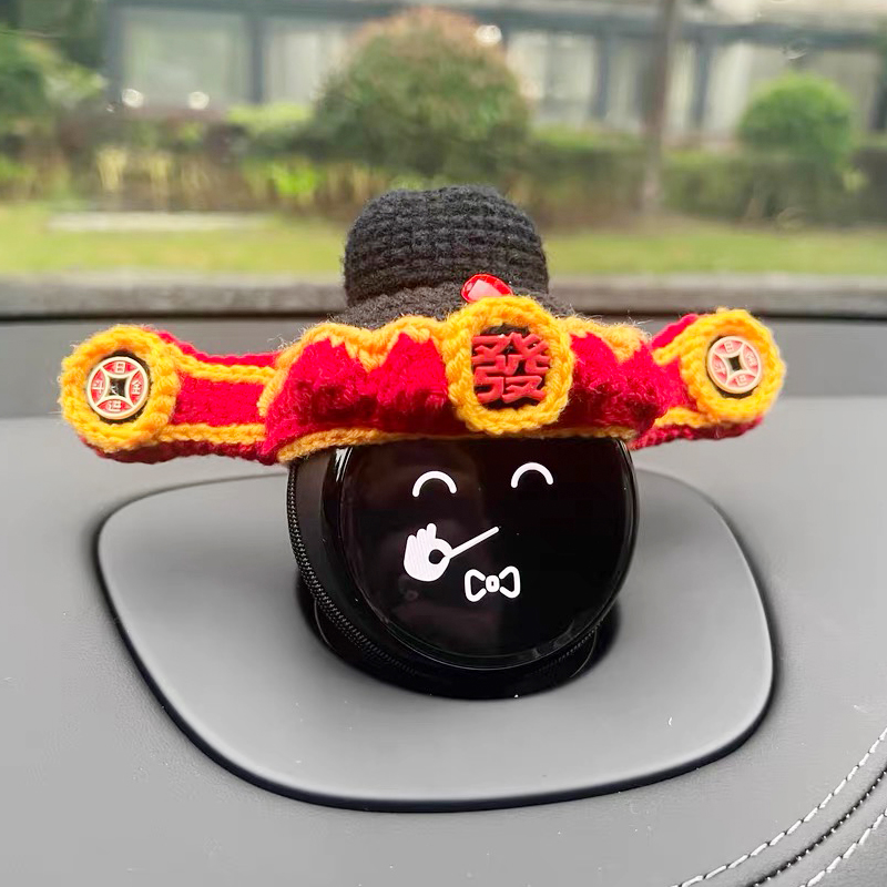 蔚来汽车nomi帽子财神帽毛线帽头饰装饰内饰配饰问界极氪沃尔沃