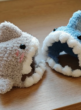 蔚来汽车nomi的帽子es6es78ec6ec7et5/et5t内饰蓝色小鲨鱼装饰