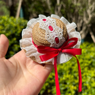 极氪007GT/001/7X中置音响帽子夏天草帽洛丽塔装饰品遮光摆件