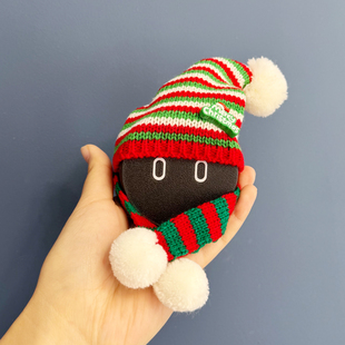 蔚来汽车nomi 饰圣诞色毛线帽摆件 帽子es8ec6et5机器人中控台装