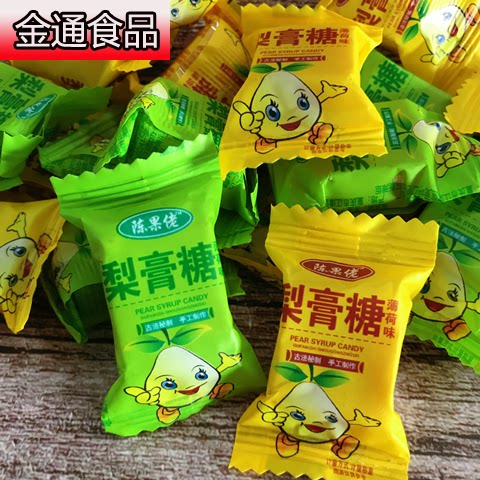 陈果佬梨膏糖正宗手工润喉糖含清凉薄荷护嗓清爽砂板糖休闲零食 - 封面