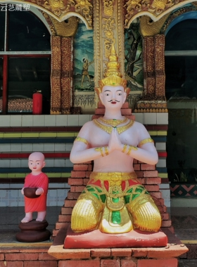 餐厅酒店佛堂雕塑东南亚人像摆件