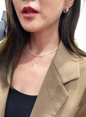 韩版陈姬儿同款圆珠小众字母项链