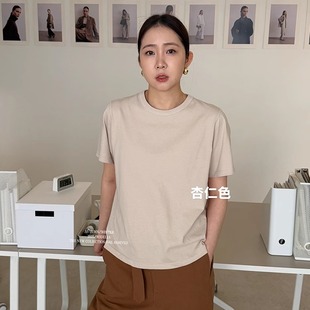 widelia陈姬儿夏季 T恤女百搭纯色内搭上衣7199 简约基础款 圆领短袖