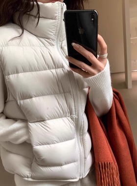 hers 一勺甜 秋冬立领保暖加厚羽绒马甲百搭宽松无袖外套92535