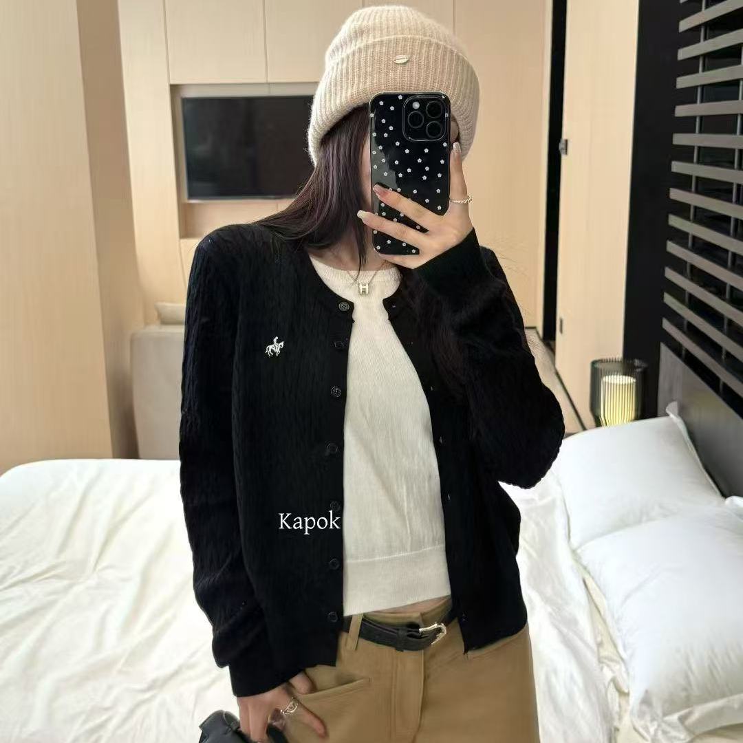 kapok 2025秋冬韩版麻花针织开衫小外套宽松显瘦毛衣外套女35f011