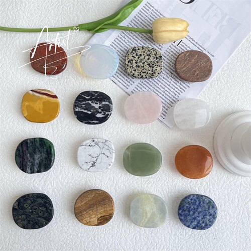 小众石头气囊支架可伸缩折叠粘贴手机壳通用环保艺术新款ins简约