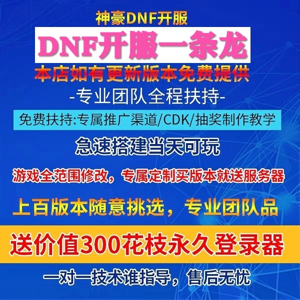 DNF开服一条龙 版本出售 GM工具联网DNF架设台服搭建 pvf修改定制