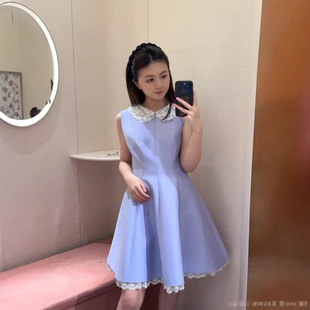 2026年春千金风重工蕾丝娃娃领公主连衣裙显瘦背心连衣裙XSJ0L03D