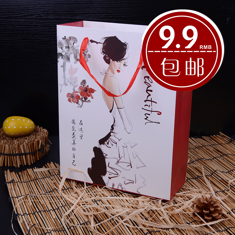 时尚礼品袋手提袋纸袋包装袋购物袋情人节日生日婚庆袋节日礼物袋