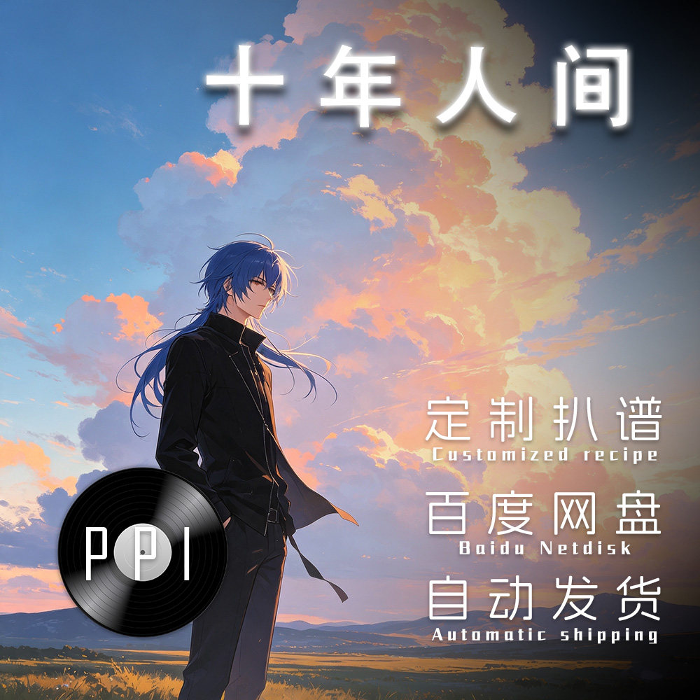 十年人间 萨克斯谱单簧管长笛谱小提琴谱扒谱服