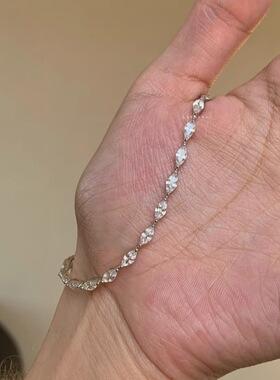 【7柒seven】极细马眼满钻银色手链女精致感叠戴手饰配饰