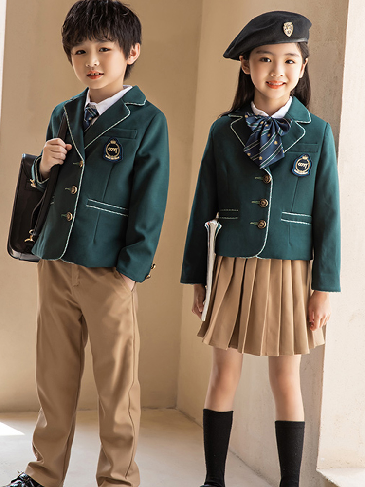 直销小学生校服套装幼儿园园服西装班服儿童西服秋冬装元旦礼服