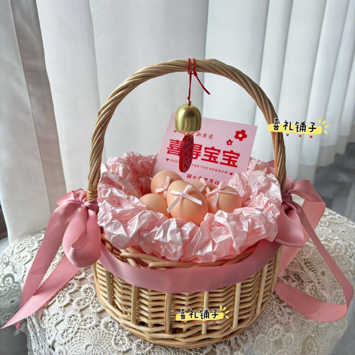 鲜花鸡蛋花篮产妇礼物手