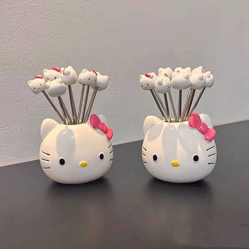 ins卡通家用创意kt猫插签
