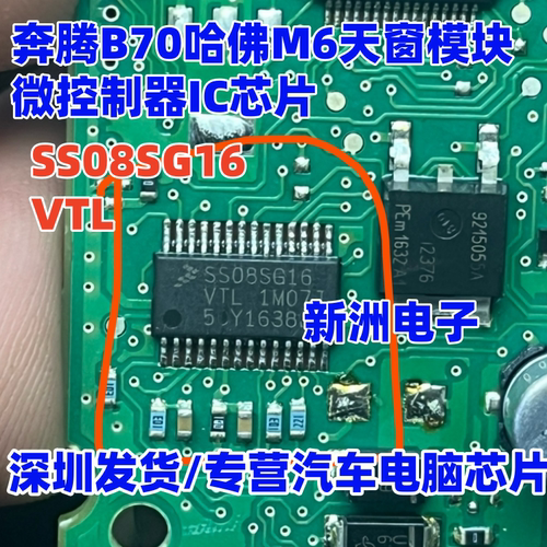 SS08SG16MTL CTL VTL 适用奔腾B70哈佛M6天窗模块微控制器IC芯片