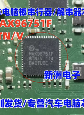 MAX96751FGTN/V 适用汽车电脑板串行器/解串器芯片QFN 全新进口
