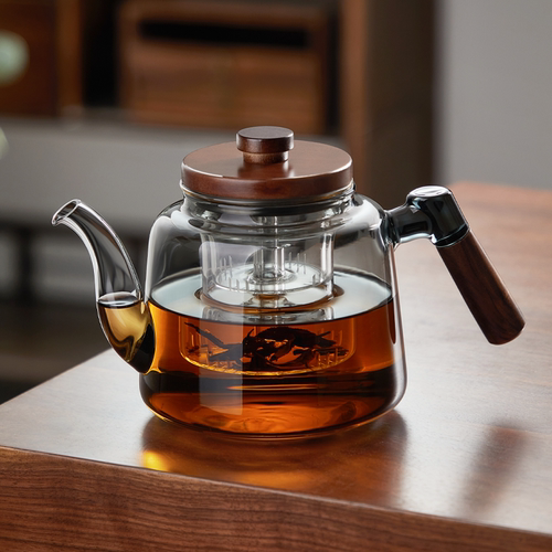 玻璃家用泡茶壶煮茶器2026新款加厚耐高温茶水分离烧水壶侧把茶具