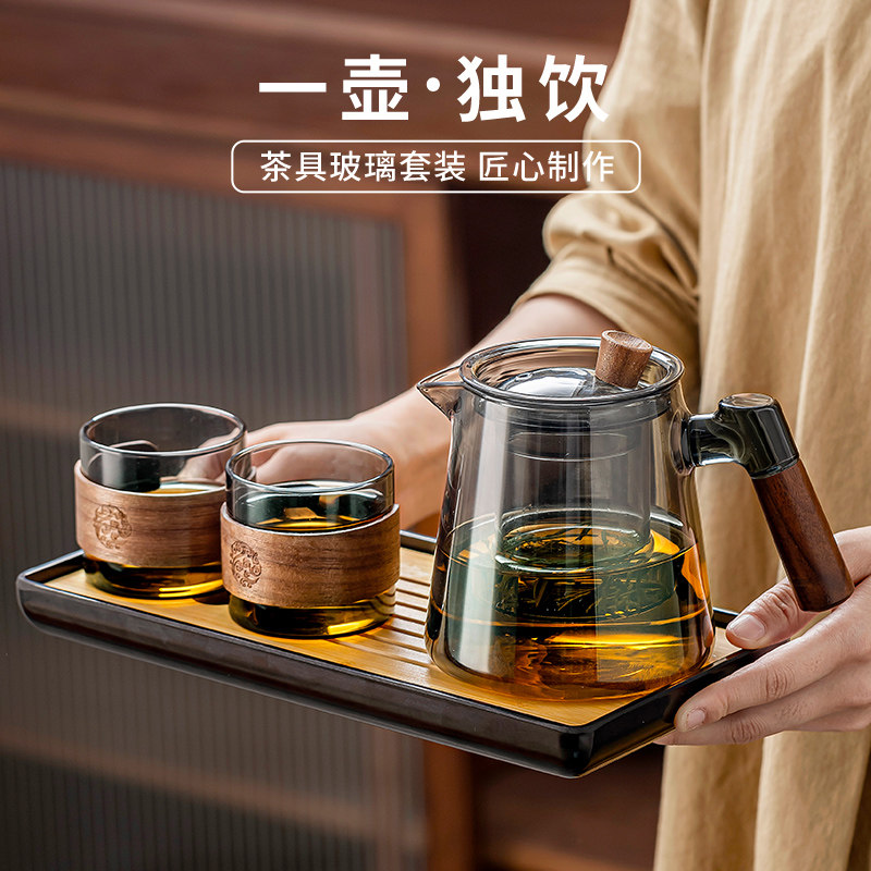 玻璃泡茶壶办公室个人茶具2026新款耐高温家用茶水分离喝茶一人饮图片