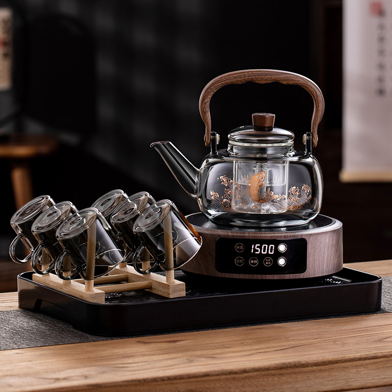玻璃煮茶器套装家用大容量蒸煮泡茶壶烧水壶2026新款电陶炉煮茶具图片