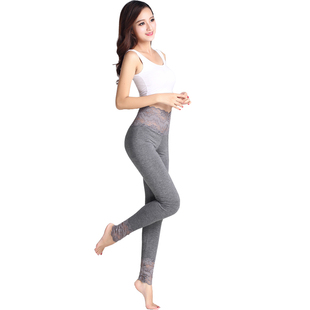 女士莫代尔秋裤单件女高腰收腹线裤紧身打底裤女美体秋裤衬裤薄款