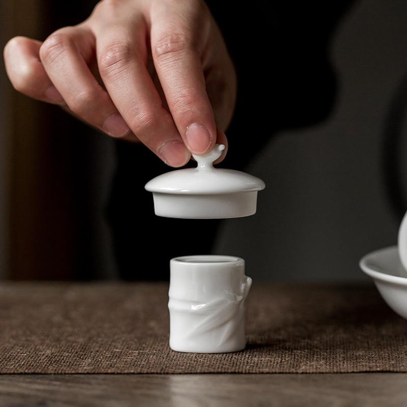 白瓷盖置陶瓷壶盖托紫砂茶壶盖碗盖子配件茶具垫功夫茶道零配中式