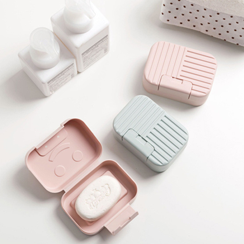 创意笑脸香皂盒带盖旅行便携式密封防水家用浴室卫生间皂托肥皂盒