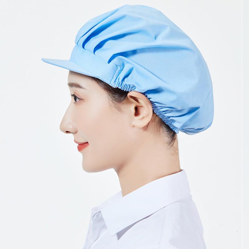韩版厨师帽女厨房家用做饭炒菜防掉发防油烟车间防尘帽卫生帽纯棉