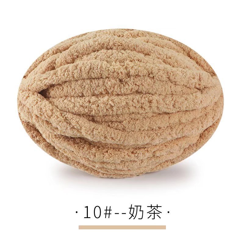 粗冰条毛线猫尾巴线香肠纱冰岛毛钩包包坐垫柔软手指编毯子猫窝线